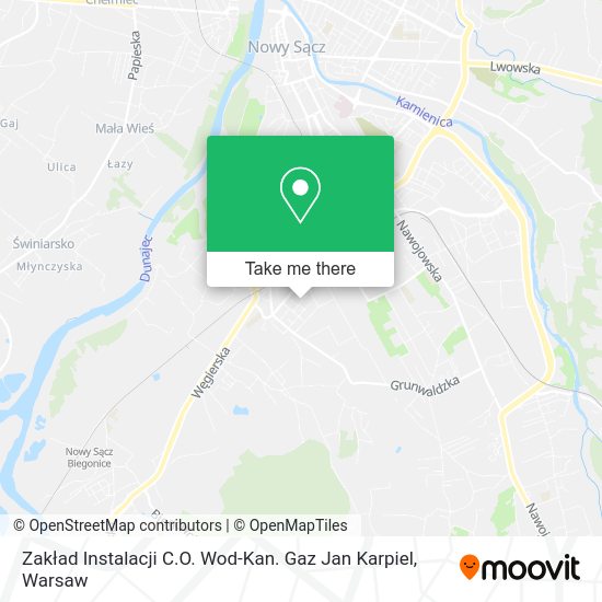 Zakład Instalacji C.O. Wod-Kan. Gaz Jan Karpiel map