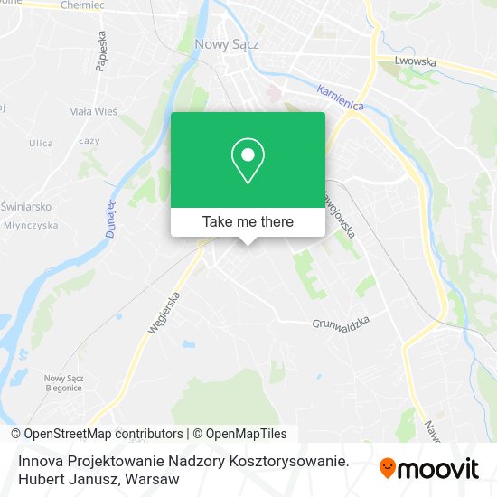 Innova Projektowanie Nadzory Kosztorysowanie. Hubert Janusz map