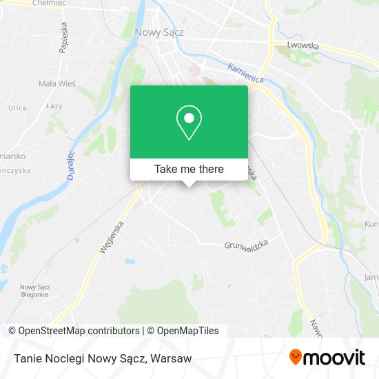 Tanie Noclegi Nowy Sącz map