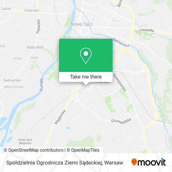 Spółdzielnia Ogrodnicza Ziemi Sądeckiej map