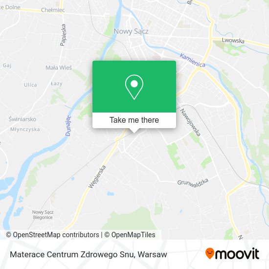 Materace Centrum Zdrowego Snu map