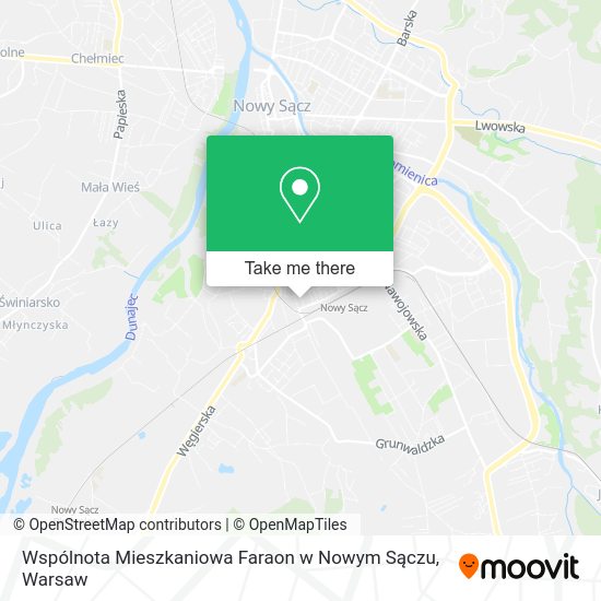 Карта Wspólnota Mieszkaniowa Faraon w Nowym Sączu