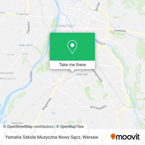 Yamaha Szkoła Muzyczna Nowy Sącz map