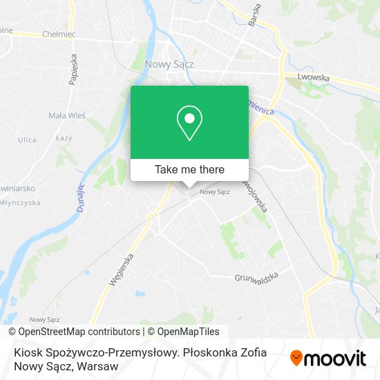 Kiosk Spożywczo-Przemysłowy. Płoskonka Zofia Nowy Sącz map