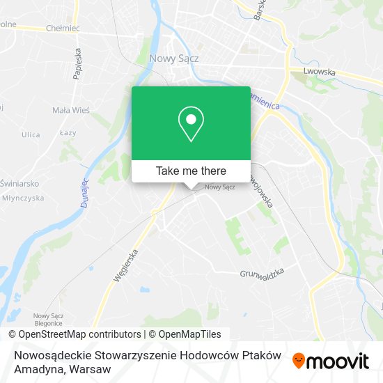 Карта Nowosądeckie Stowarzyszenie Hodowców Ptaków Amadyna