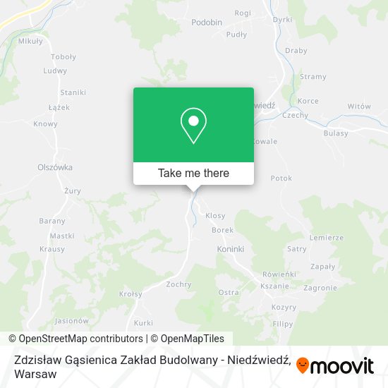 Zdzisław Gąsienica Zakład Budolwany - Niedźwiedź map