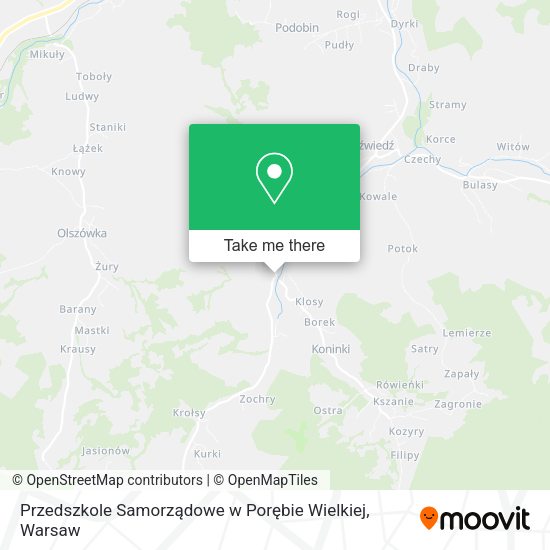 Przedszkole Samorządowe w Porębie Wielkiej map