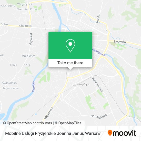 Mobilne Usługi Fryzjerskie Joanna Janur map