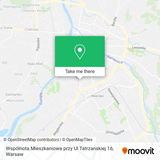 Wspólnota Mieszkaniowa przy Ul Tatrzanskiej 16 map