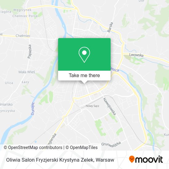 Карта Oliwia Salon Fryzjerski Krystyna Zelek