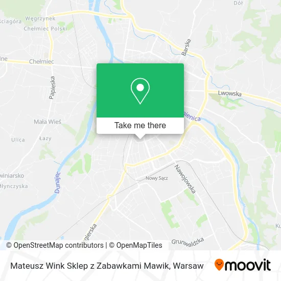 Карта Mateusz Wink Sklep z Zabawkami Mawik