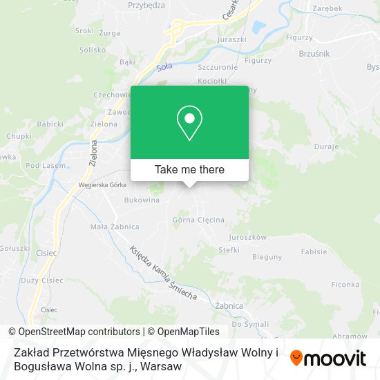 Zakład Przetwórstwa Mięsnego Władysław Wolny i Bogusława Wolna sp. j. map