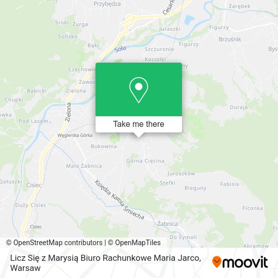 Licz Się z Marysią Biuro Rachunkowe Maria Jarco map