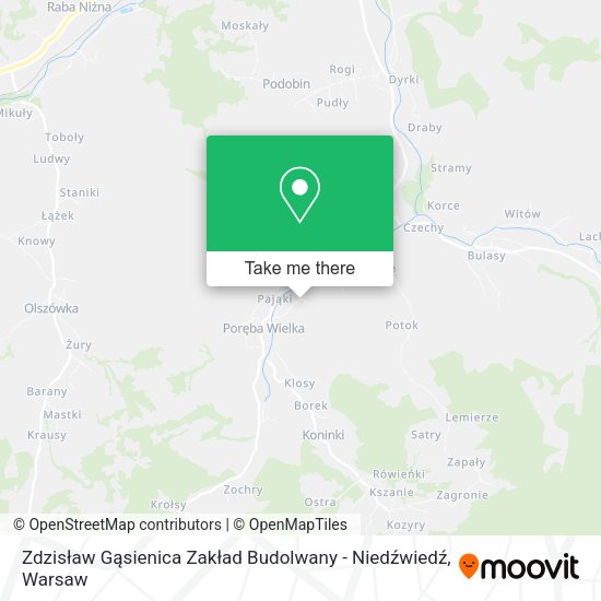 Zdzisław Gąsienica Zakład Budolwany - Niedźwiedź map