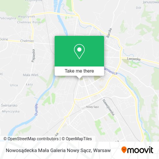 Nowosądecka Mała Galeria Nowy Sącz map