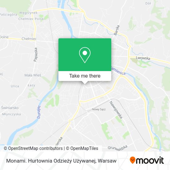 Monami. Hurtownia Odzieży Używanej map