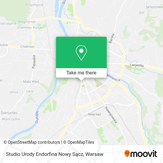 Studio Urody Endorfina Nowy Sącz map