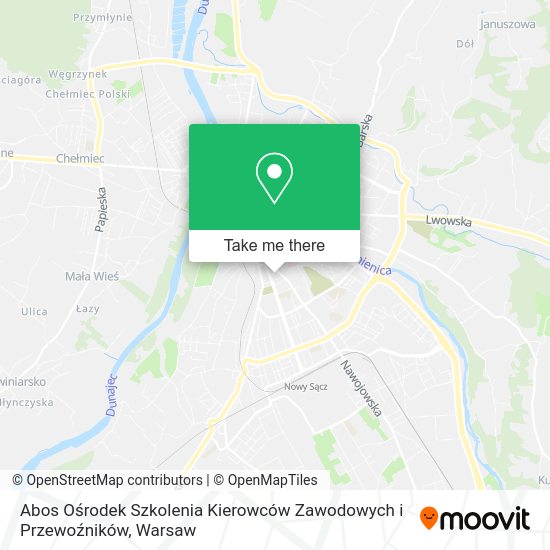 Abos Ośrodek Szkolenia Kierowców Zawodowych i Przewoźników map