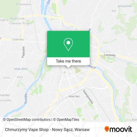 Chmurzymy Vape Shop - Nowy Sącz map