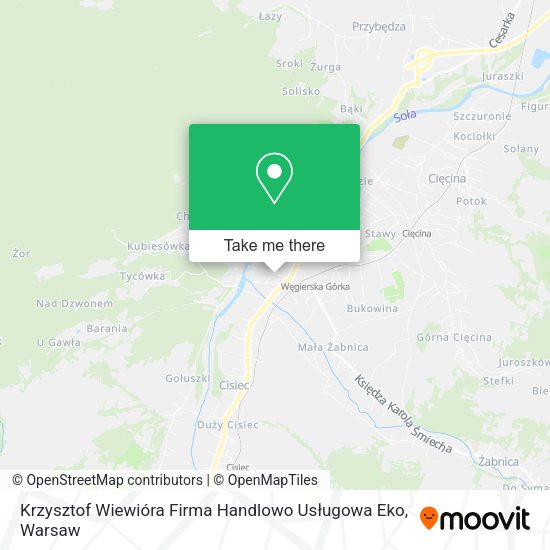 Krzysztof Wiewióra Firma Handlowo Usługowa Eko map