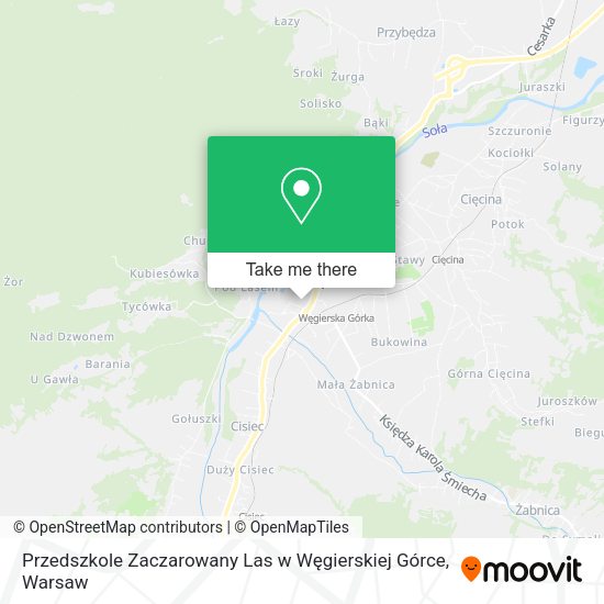 Przedszkole Zaczarowany Las w Węgierskiej Górce map