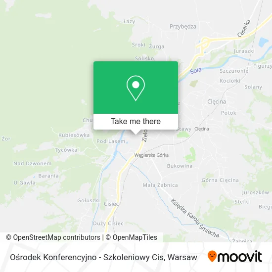 Карта Ośrodek Konferencyjno - Szkoleniowy Cis