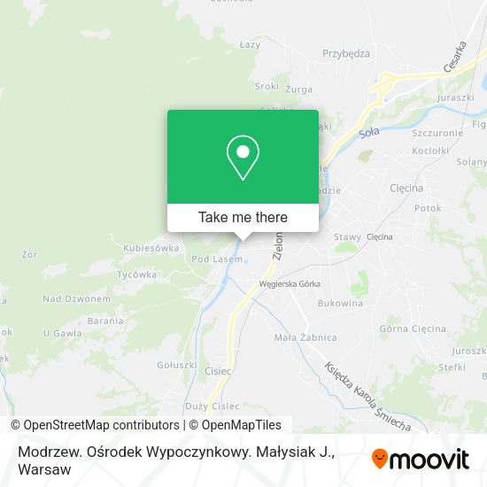 Modrzew. Ośrodek Wypoczynkowy. Małysiak J. map