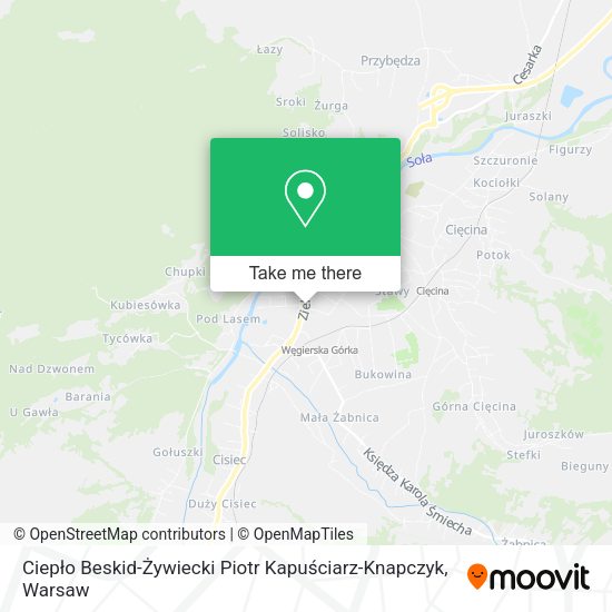 Ciepło Beskid-Żywiecki Piotr Kapuściarz-Knapczyk map