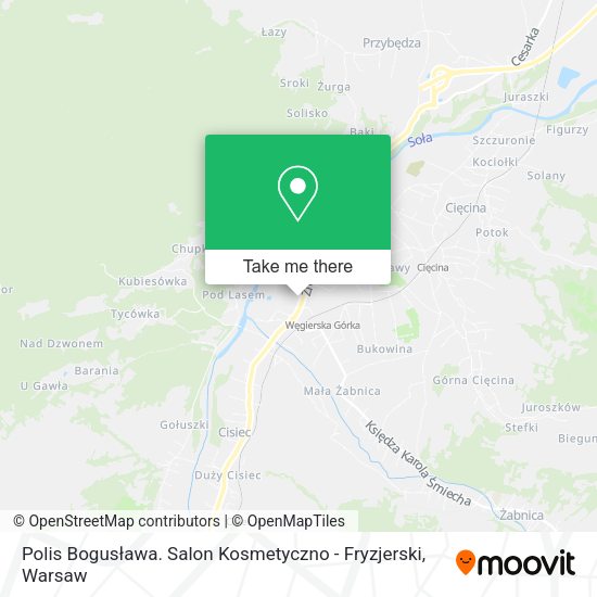 Polis Bogusława. Salon Kosmetyczno - Fryzjerski map