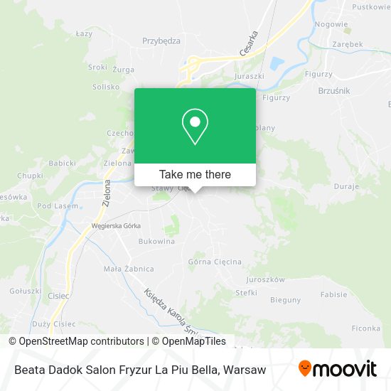 Beata Dadok Salon Fryzur La Piu Bella map