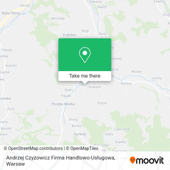 Andrzej Czyżowicz Firma Handlowo-Usługowa map