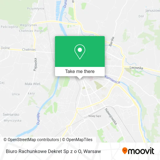 Карта Biuro Rachunkowe Dekret Sp z o O