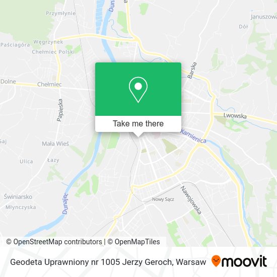 Geodeta Uprawniony nr 1005 Jerzy Geroch map