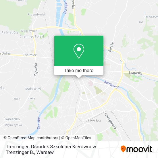 Trenzinger. Ośrodek Szkolenia Kierowców. Trenzinger B. map