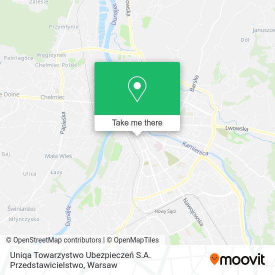 Uniqa Towarzystwo Ubezpieczeń S.A. Przedstawicielstwo map