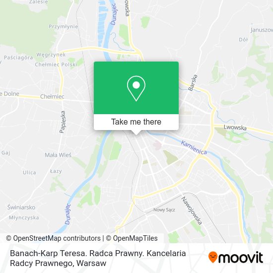 Banach-Karp Teresa. Radca Prawny. Kancelaria Radcy Prawnego map