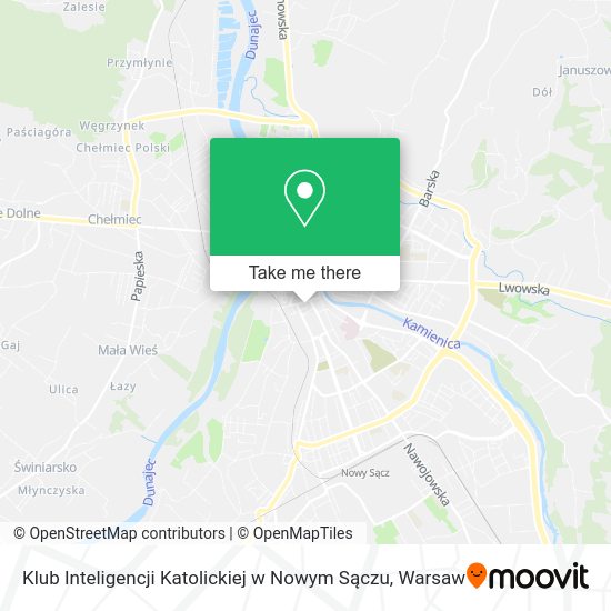 Klub Inteligencji Katolickiej w Nowym Sączu map