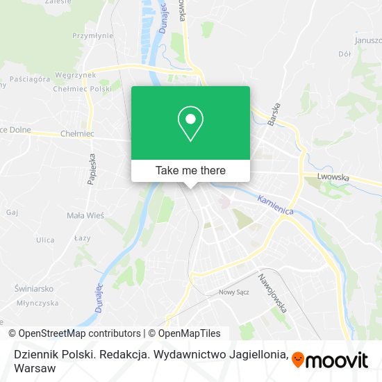 Dziennik Polski. Redakcja. Wydawnictwo Jagiellonia map