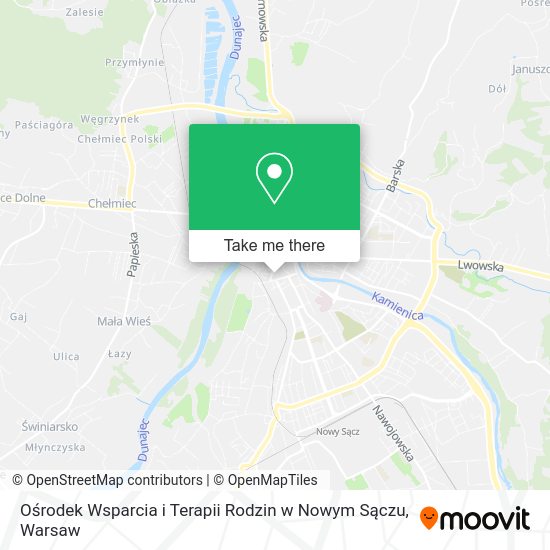 Ośrodek Wsparcia i Terapii Rodzin w Nowym Sączu map