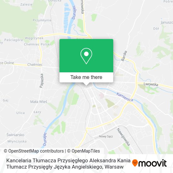 Kancelaria Tłumacza Przysięgłego Aleksandra Kania Tłumacz Przysięgły Języka Angielskiego map