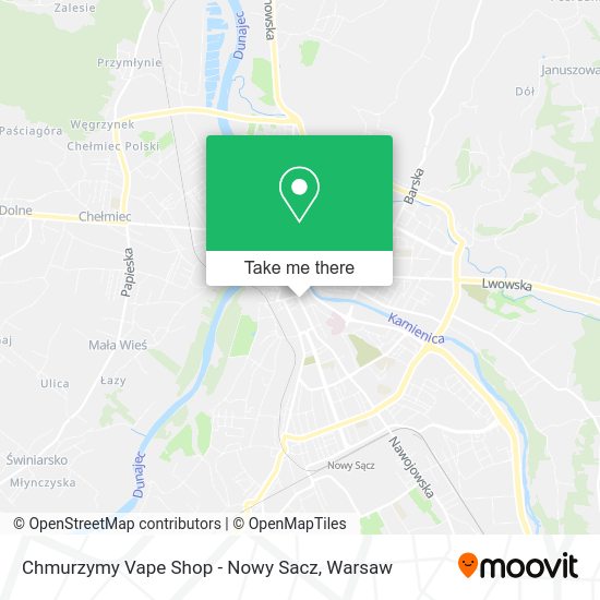 Карта Chmurzymy Vape Shop - Nowy Sacz