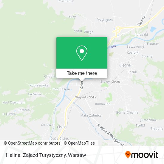 Halina. Zajazd Turystyczny map