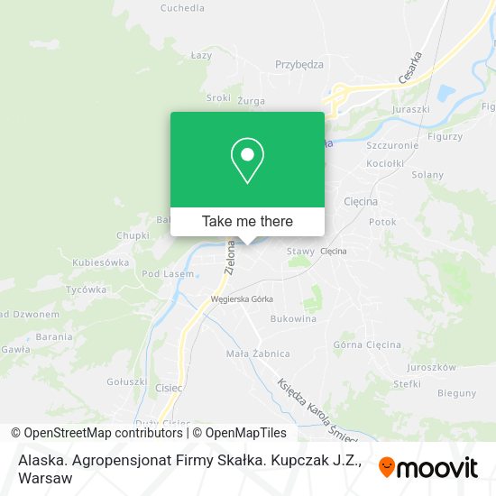 Alaska. Agropensjonat Firmy Skałka. Kupczak J.Z. map