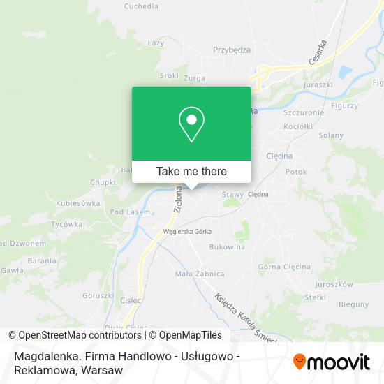 Magdalenka. Firma Handlowo - Usługowo - Reklamowa map