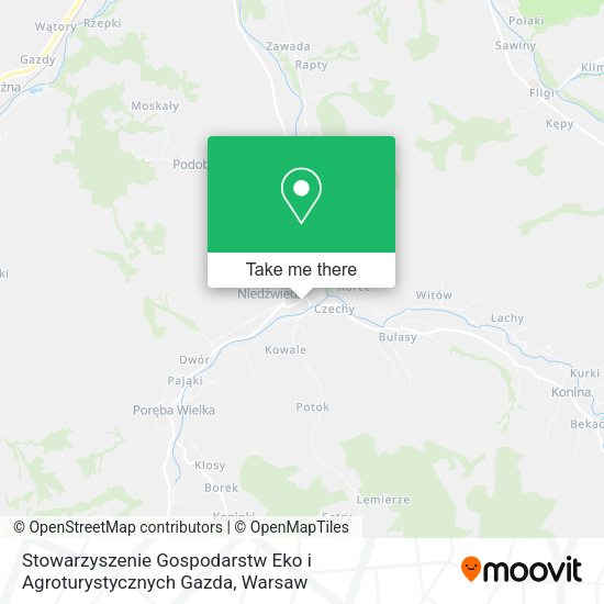 Stowarzyszenie Gospodarstw Eko i Agroturystycznych Gazda map