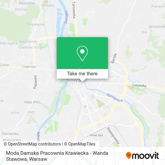 Moda Damska Pracownia Krawiecka - Wanda Stawowa map