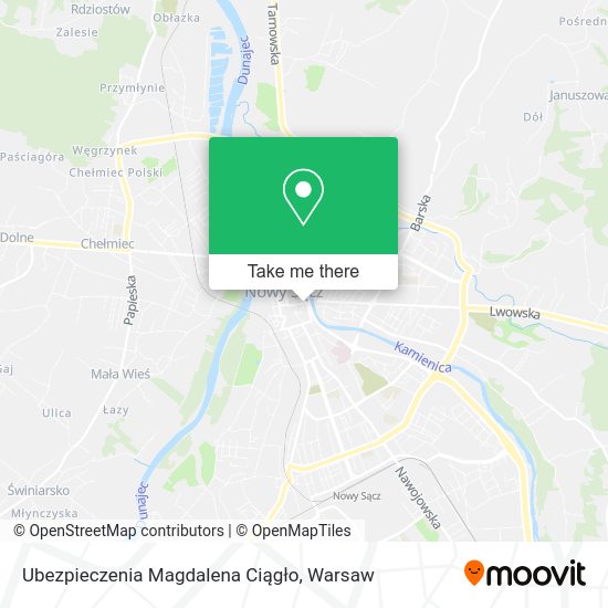 Ubezpieczenia Magdalena Ciągło map