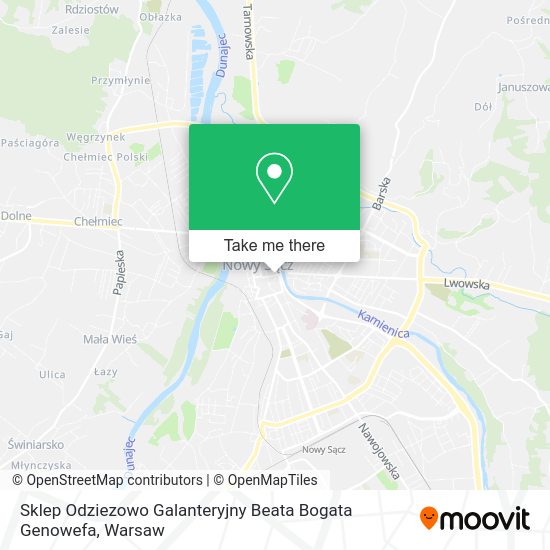 Sklep Odziezowo Galanteryjny Beata Bogata Genowefa map