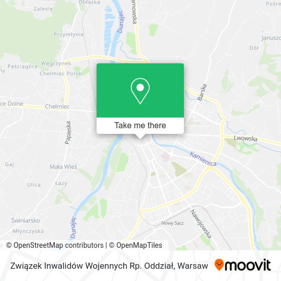 Związek Inwalidów Wojennych Rp. Oddział map