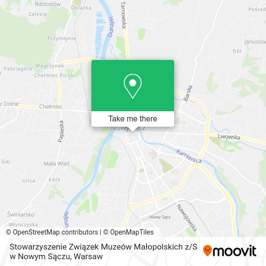 Stowarzyszenie Związek Muzeów Małopolskich z / S w Nowym Sączu map